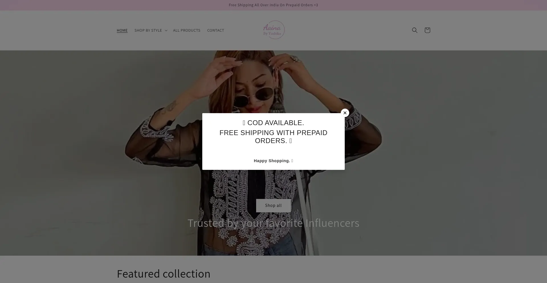 Aainabyyashika.com Screenshot