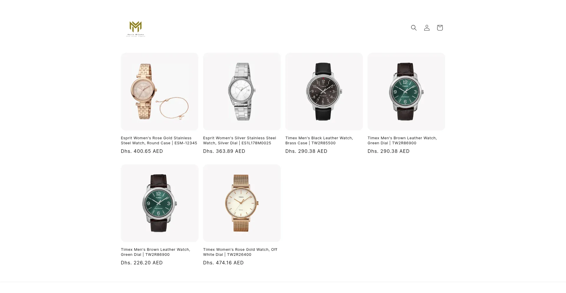 Website screenshot of Aarizmilano.com