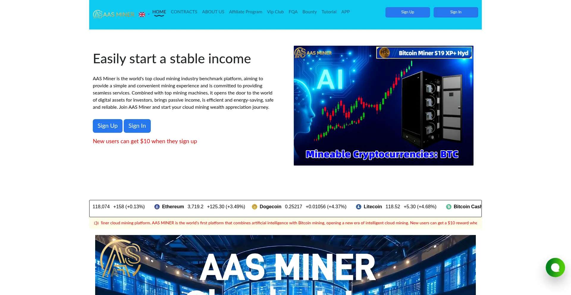 Website screenshot of Aas8.com