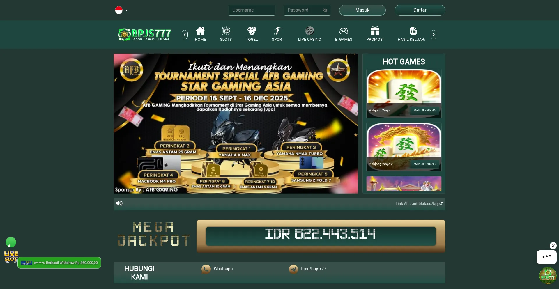 Abangbpjs777.vip Screenshot