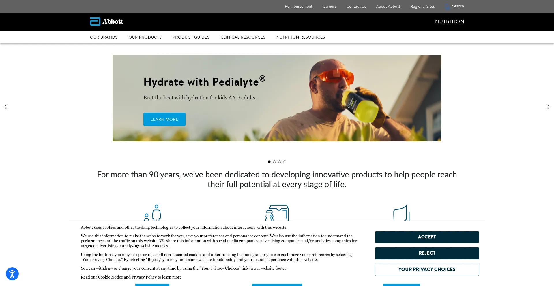 Abbottnutrition.com Screenshot