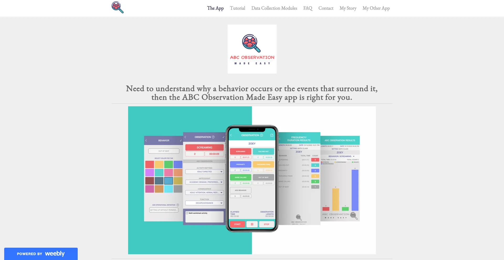Website screenshot of Abcobserve.com