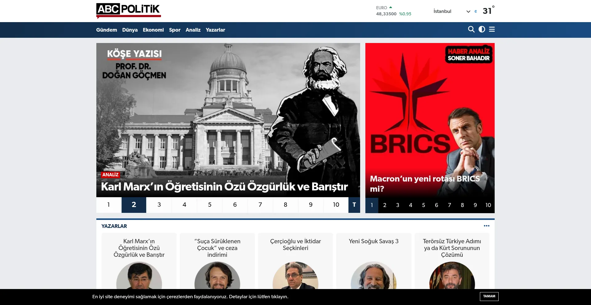 Website screenshot of Abcpolitik.com