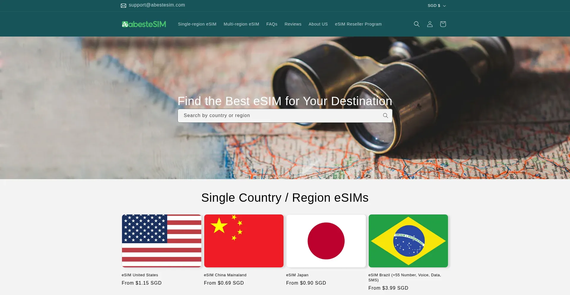Website screenshot of Abestesim.com