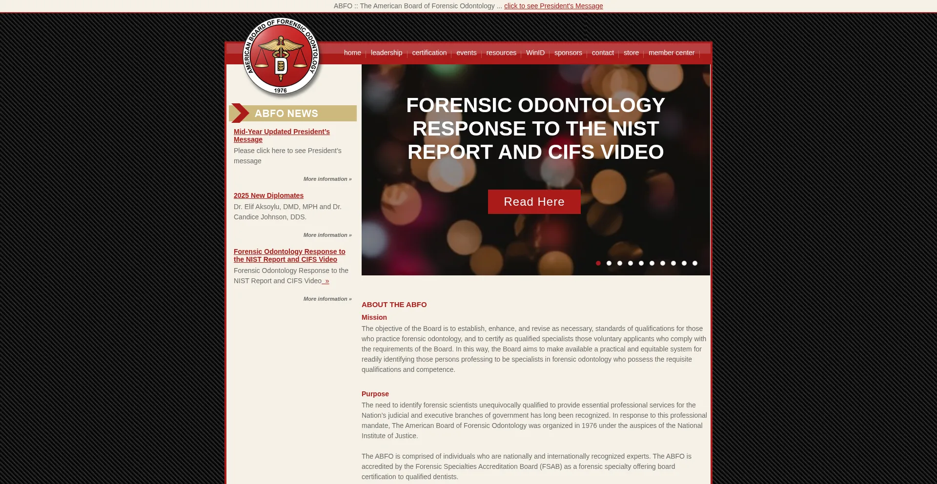 Abfo.org Screenshot