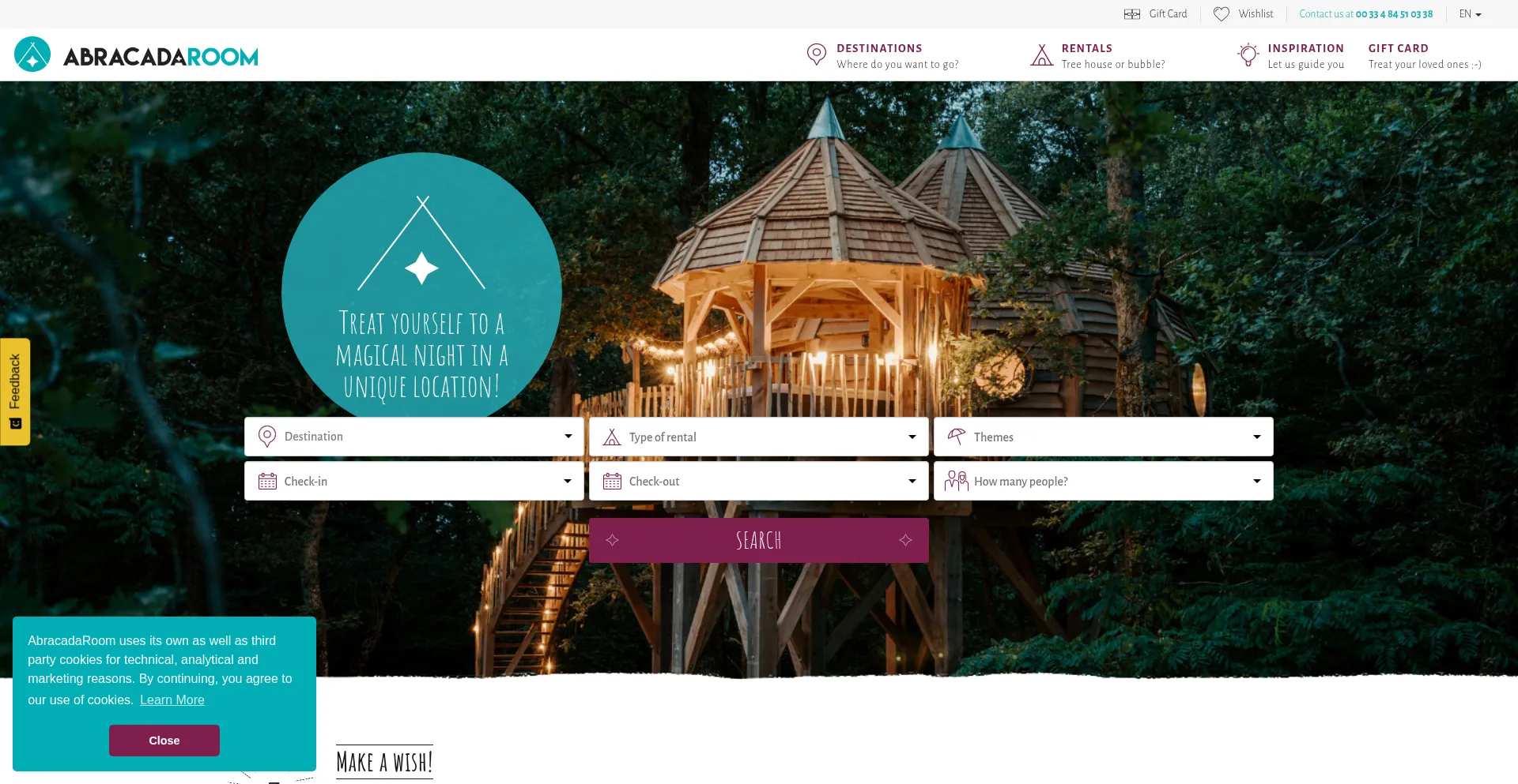 Abracadaroom.com Screenshot