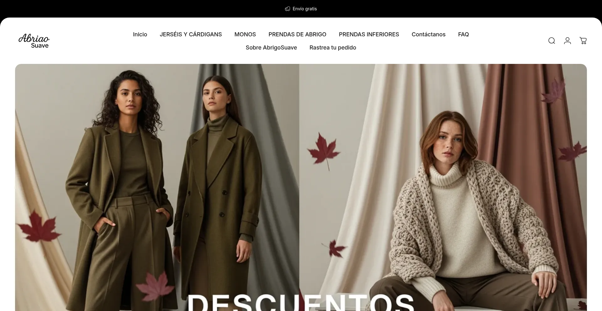 Abrigosuave.com Screenshot