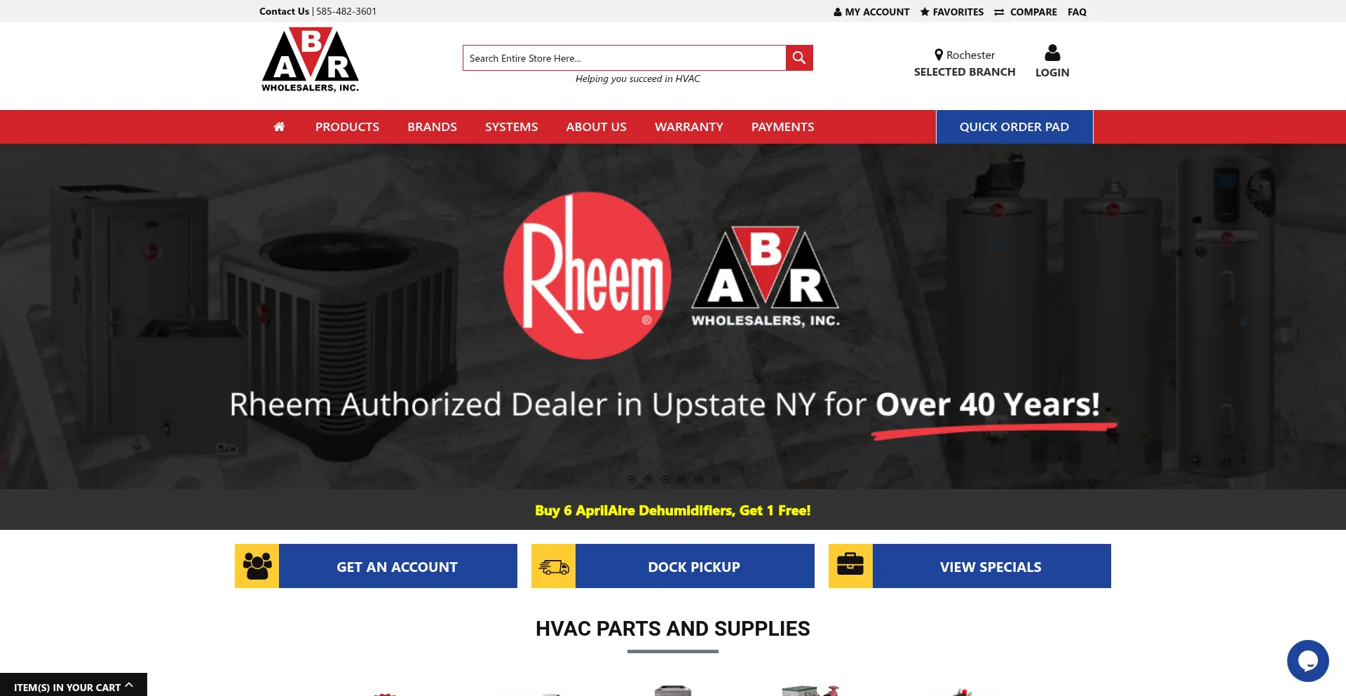 Website screenshot of Abrwholesalers.com