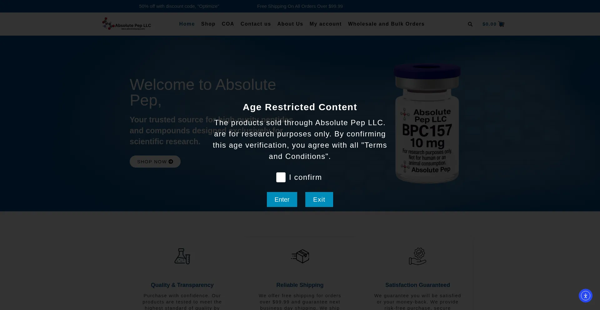Absolutepep.com Peptide Vendor Review (57/100 Trust Score) Absolutepep.com Peptide Vendor Review (57/100 Trust Score)