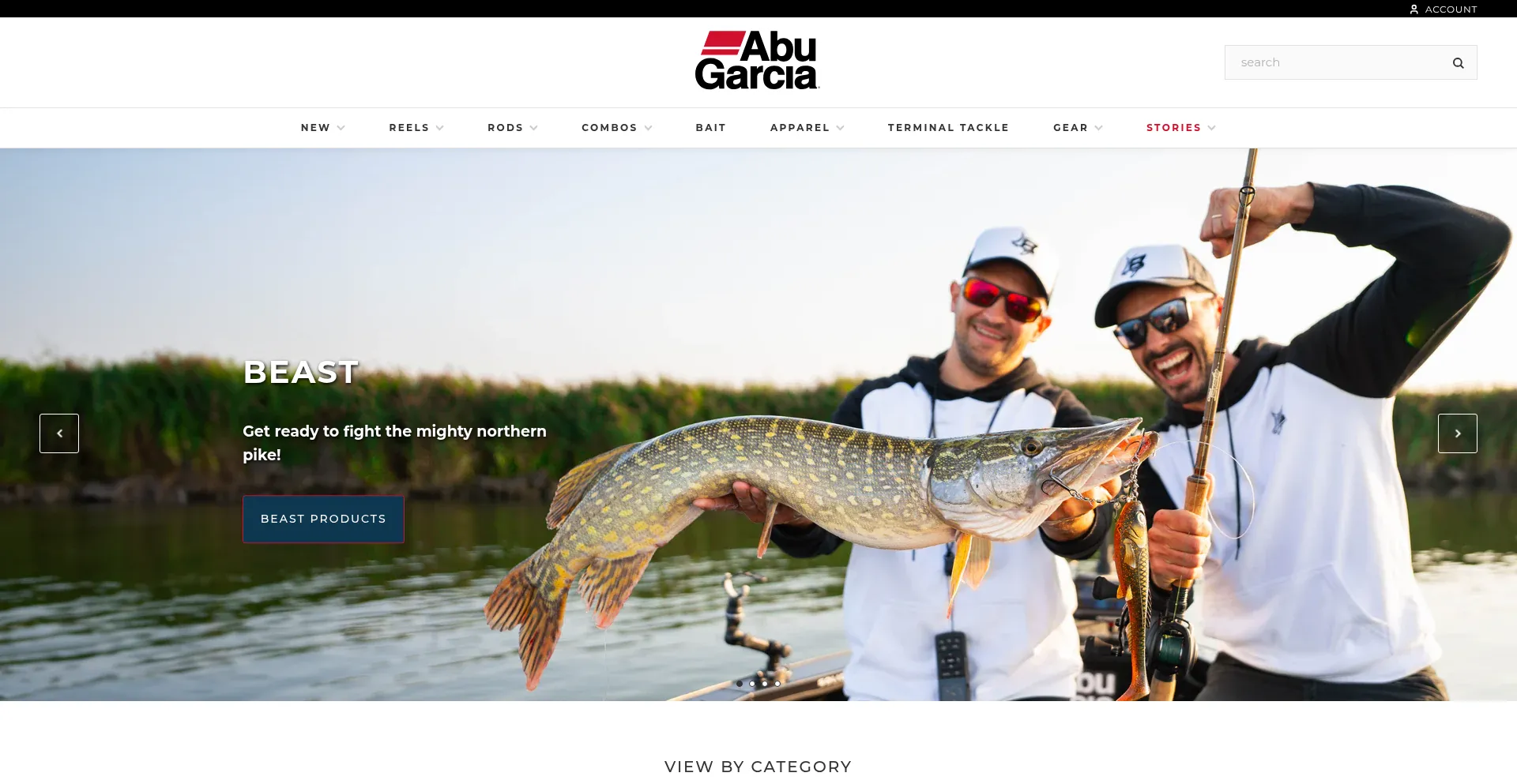Website screenshot of Abugarcia-fishing.eu