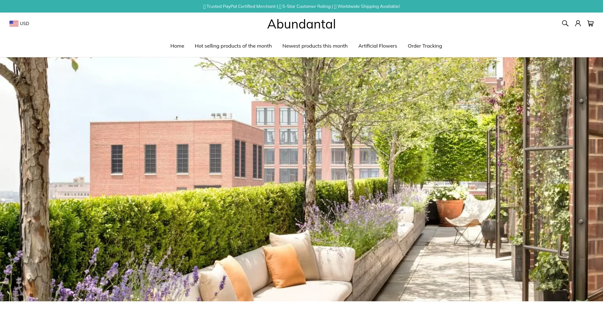 Website screenshot of Abundantal.com