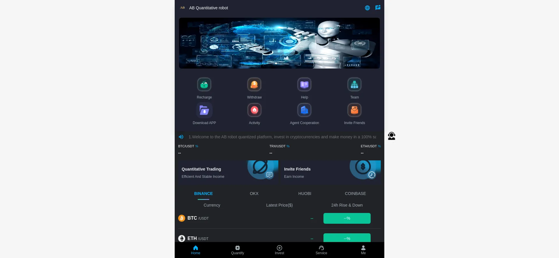 Website screenshot of Abusdt.top