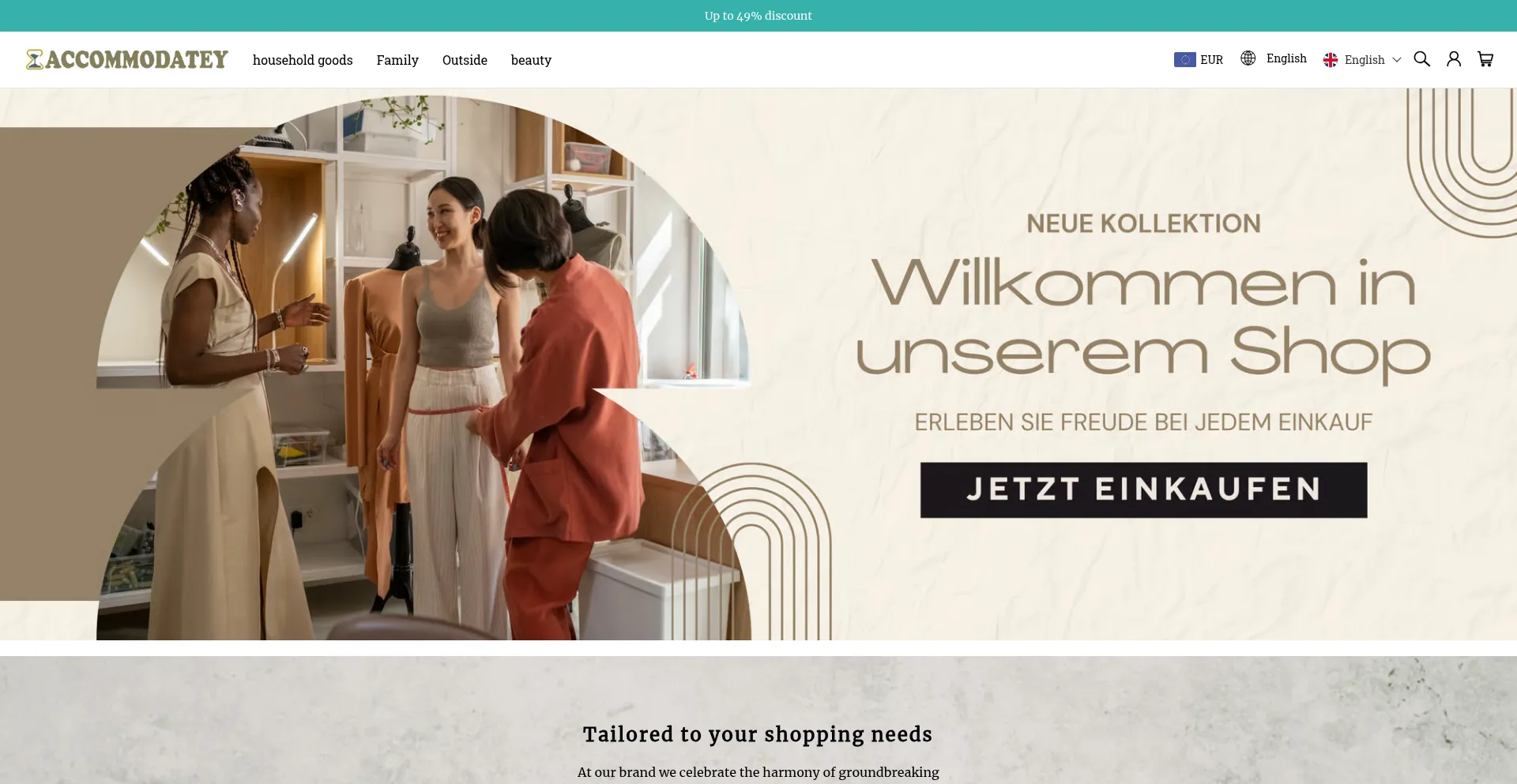 Website screenshot of Accommodatey.com