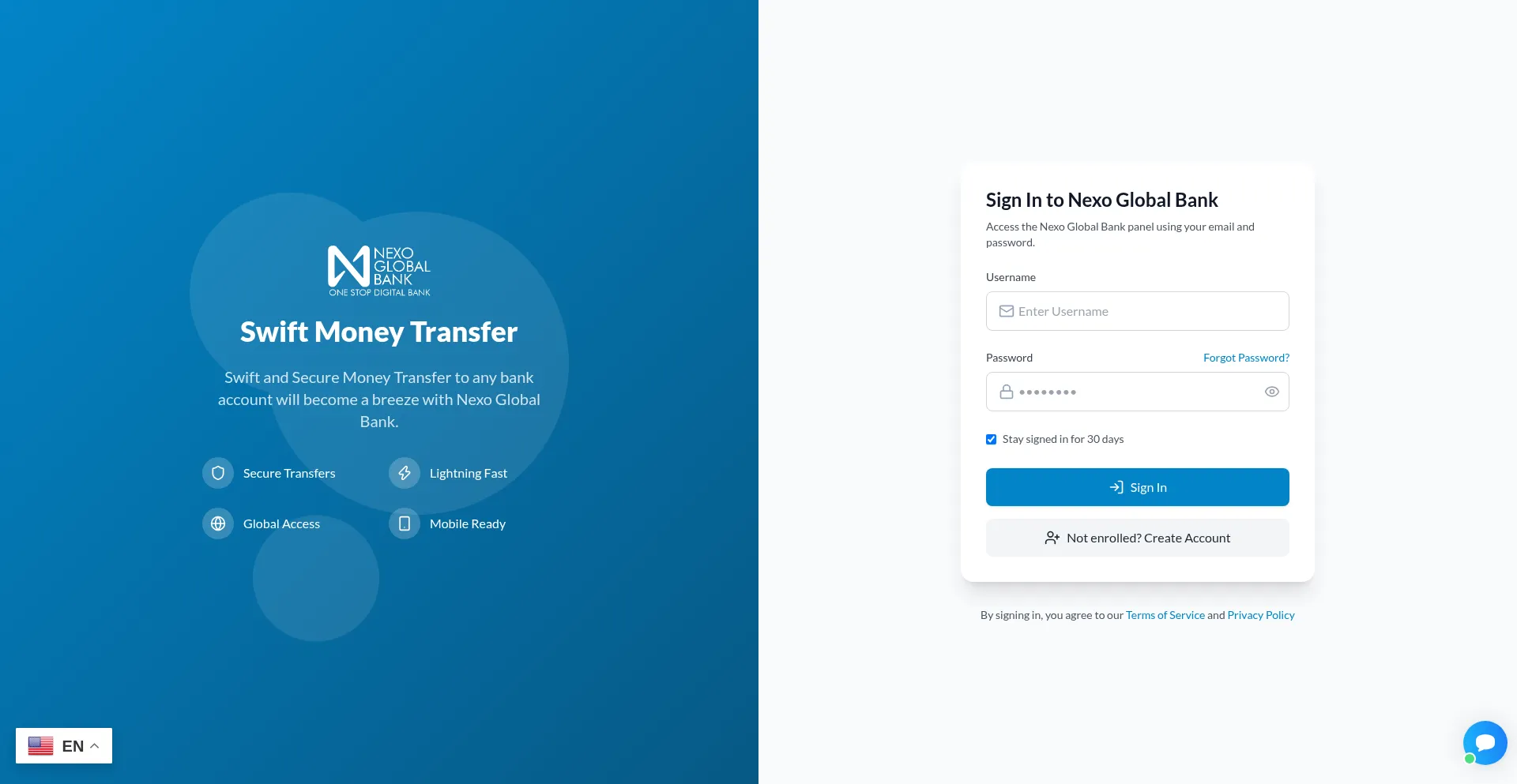Account.nexoglobalservice.com