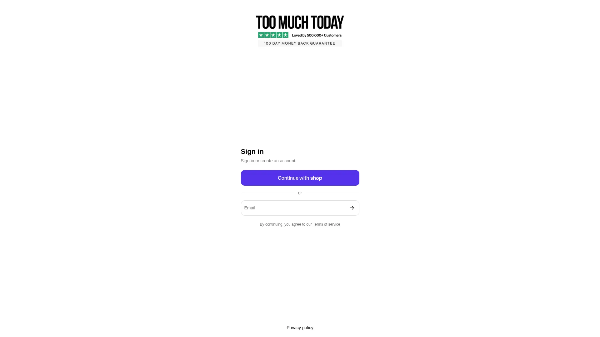 Account.toomuchtoday.com