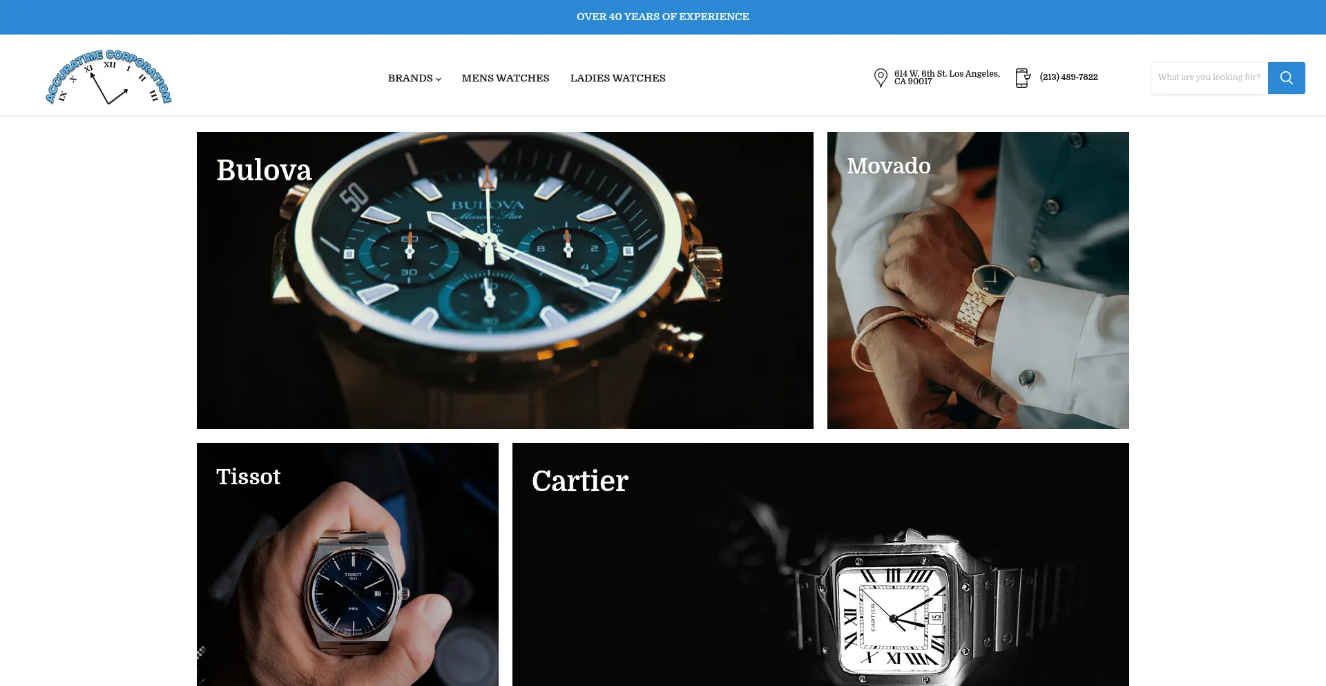 Website screenshot of Accuratime.com
