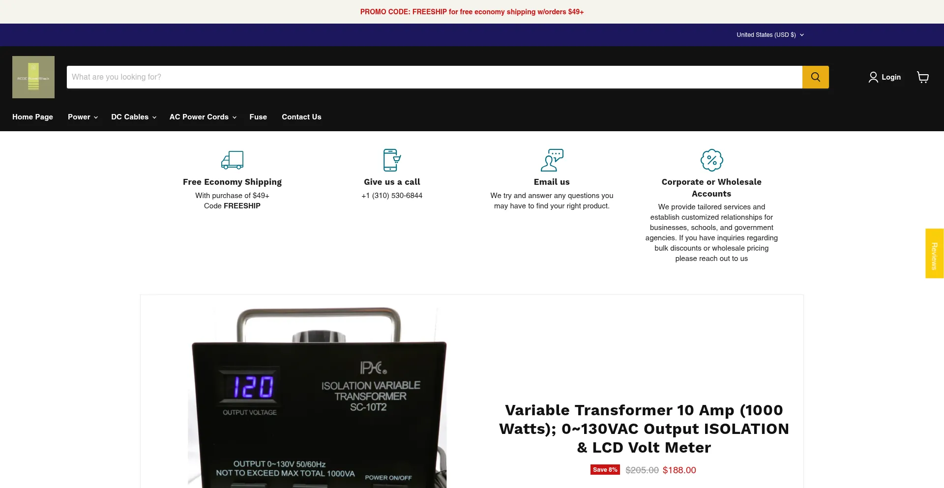 Acdcpowershack.com Screenshot