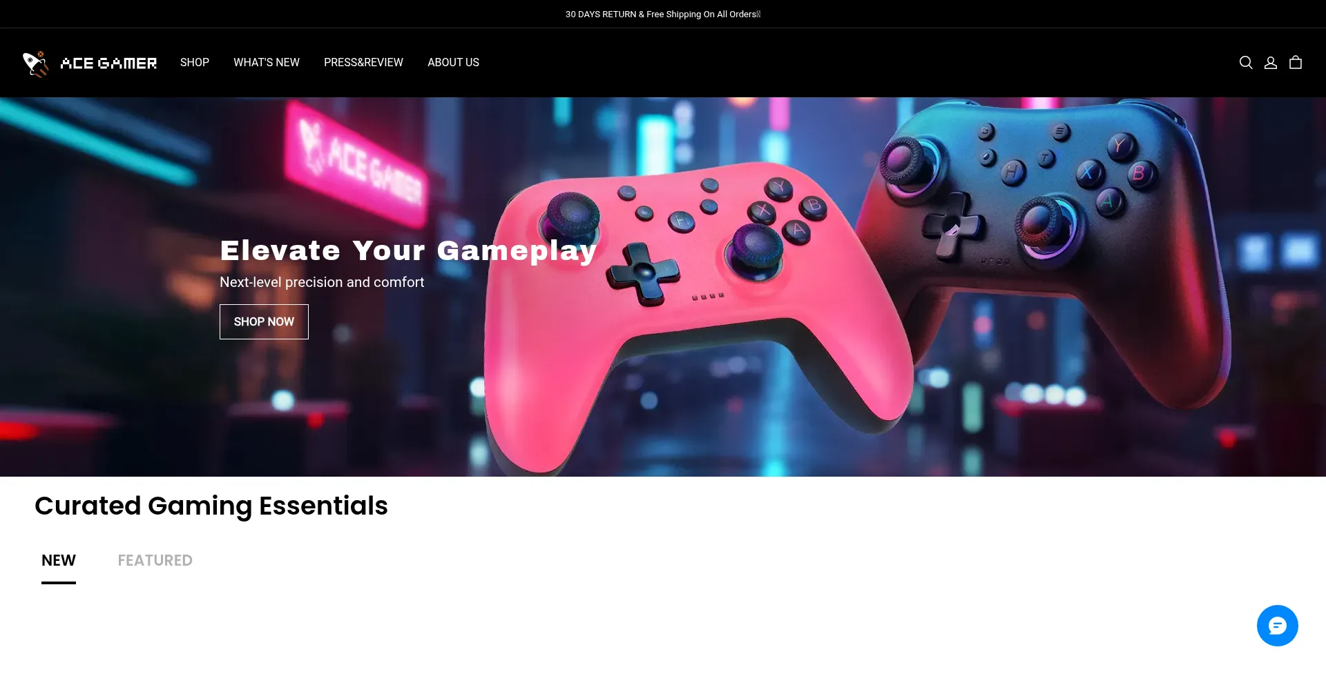 Website screenshot of Acegamerclub.com