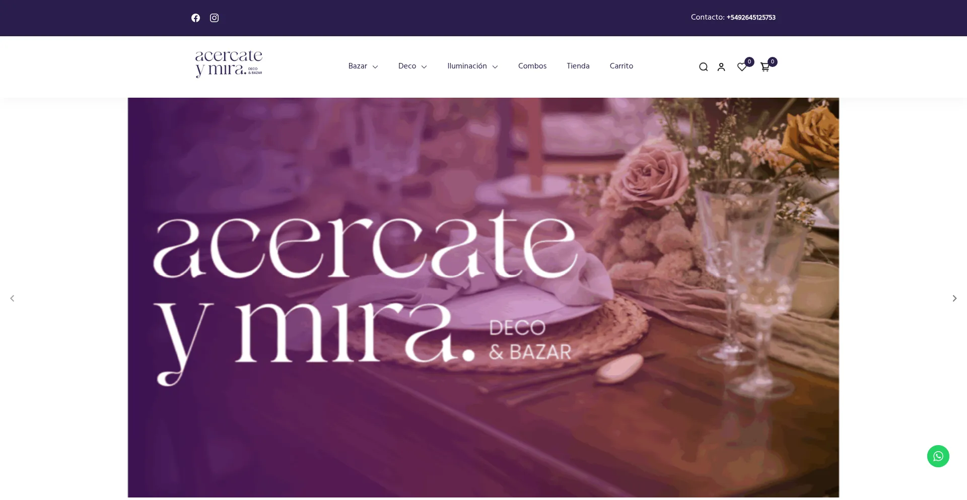 Website screenshot of Acercateymira.com.ar