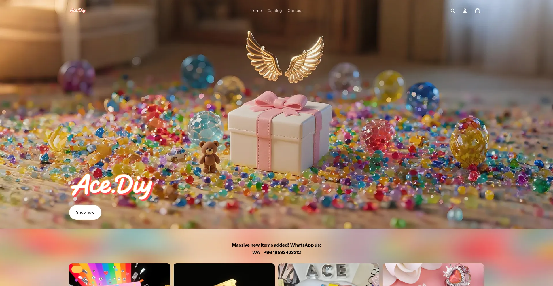 Website screenshot of Aceshopdiy.com