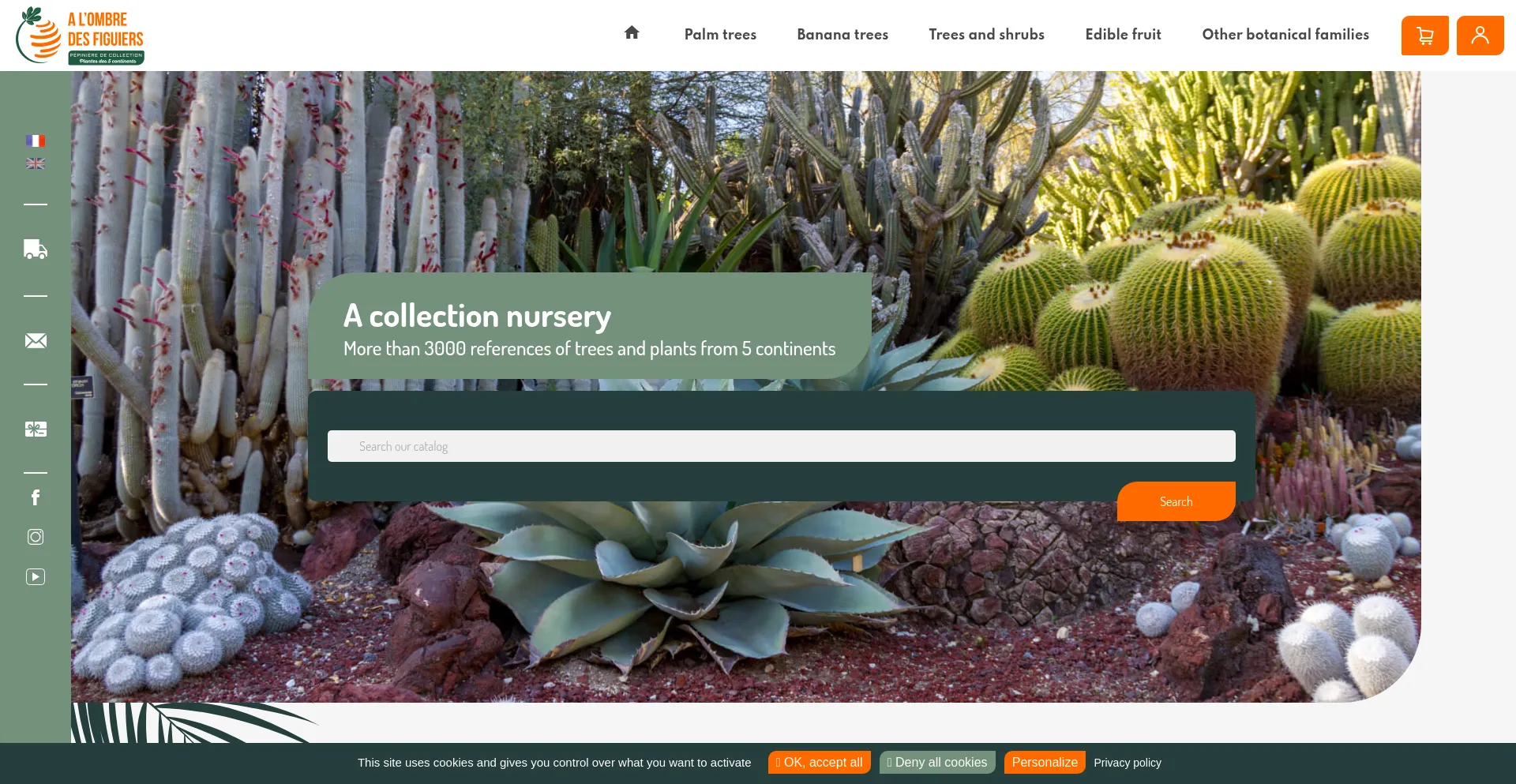 Website screenshot of Achat-vente-palmiers.com