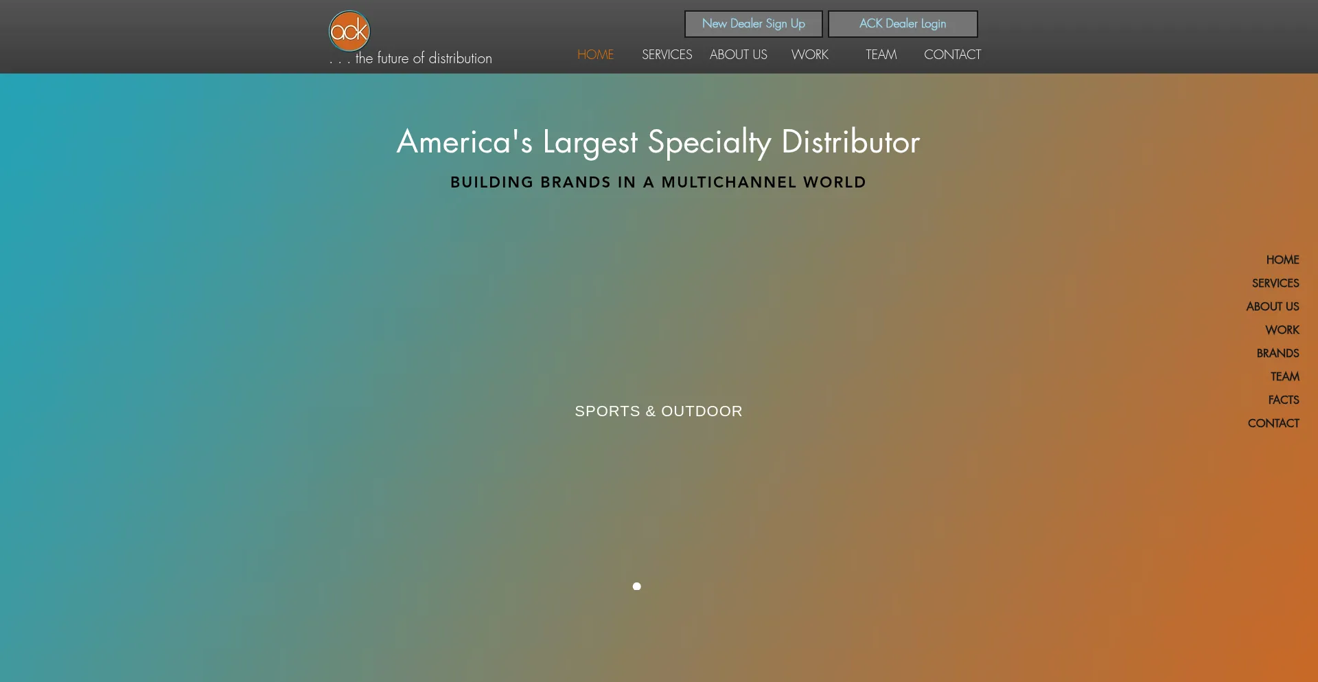 Website screenshot of Ackuniversal.com
