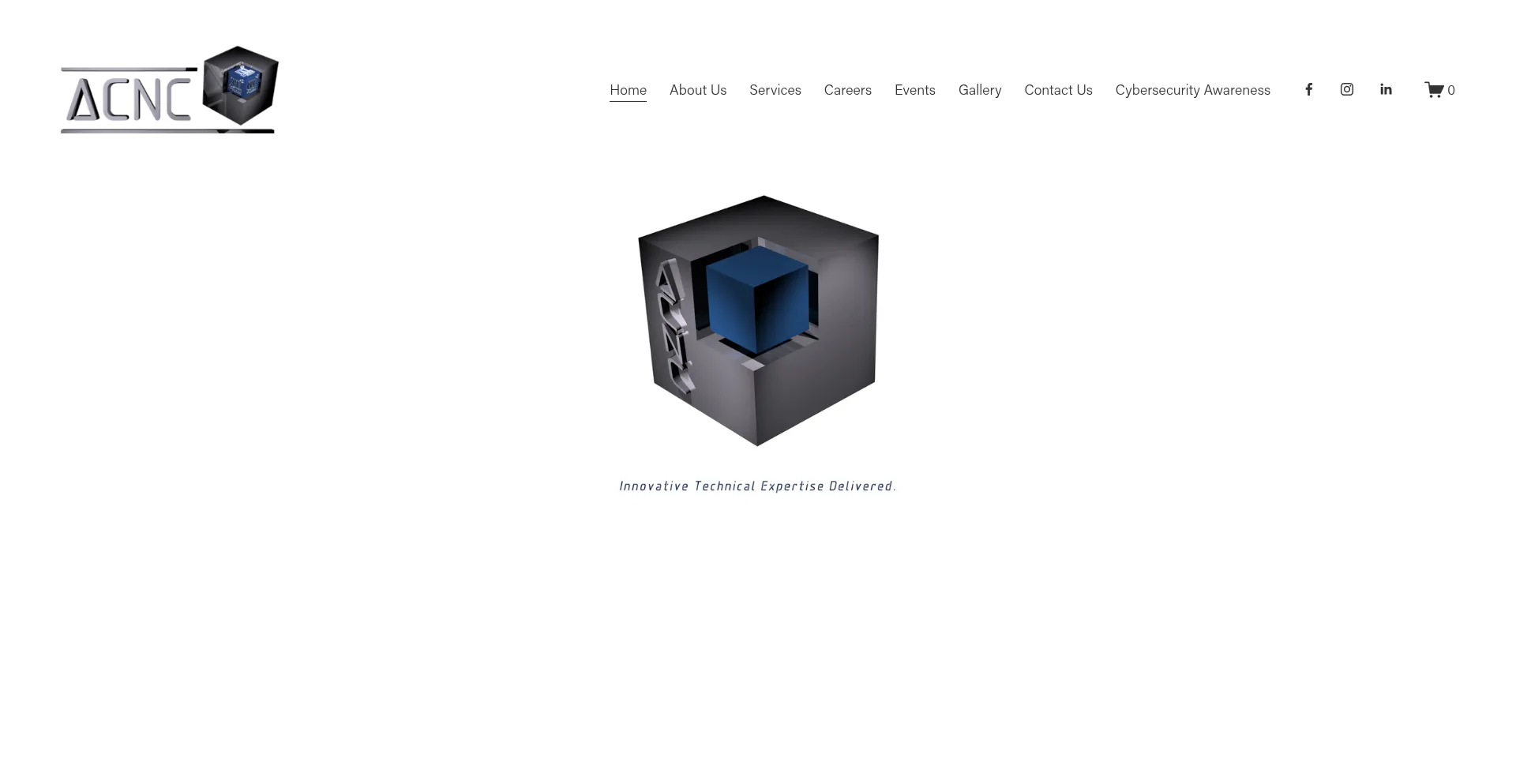 Website screenshot of Acnc.solutions
