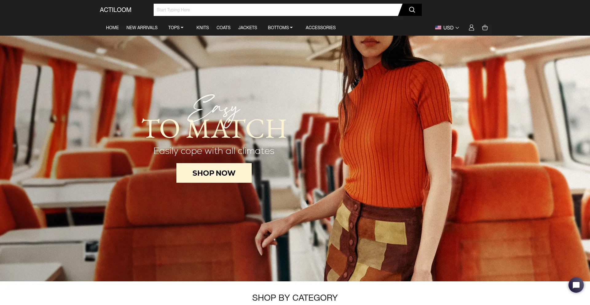 Website screenshot of Actiloom.com
