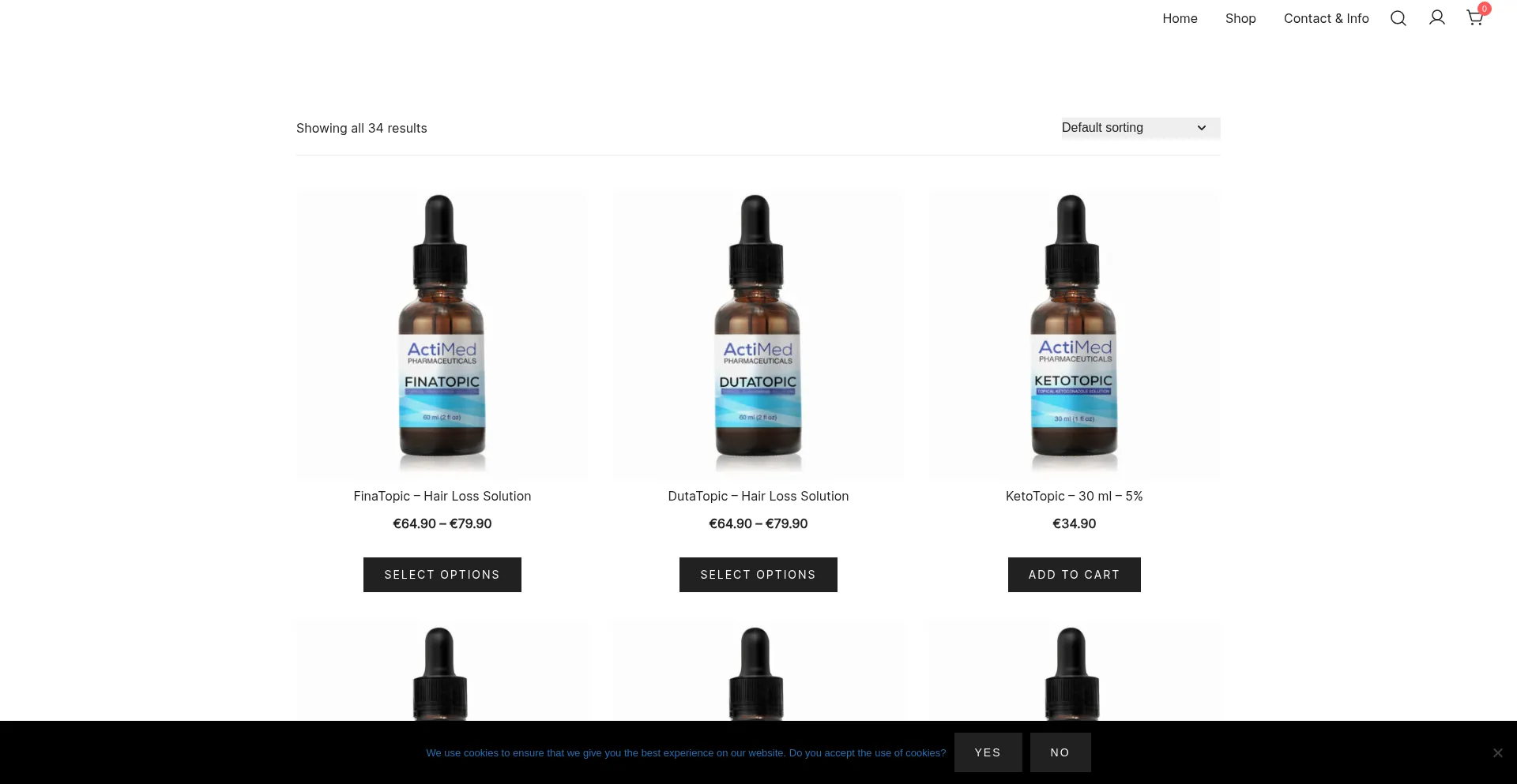 Website screenshot of Actimed-pharma.com