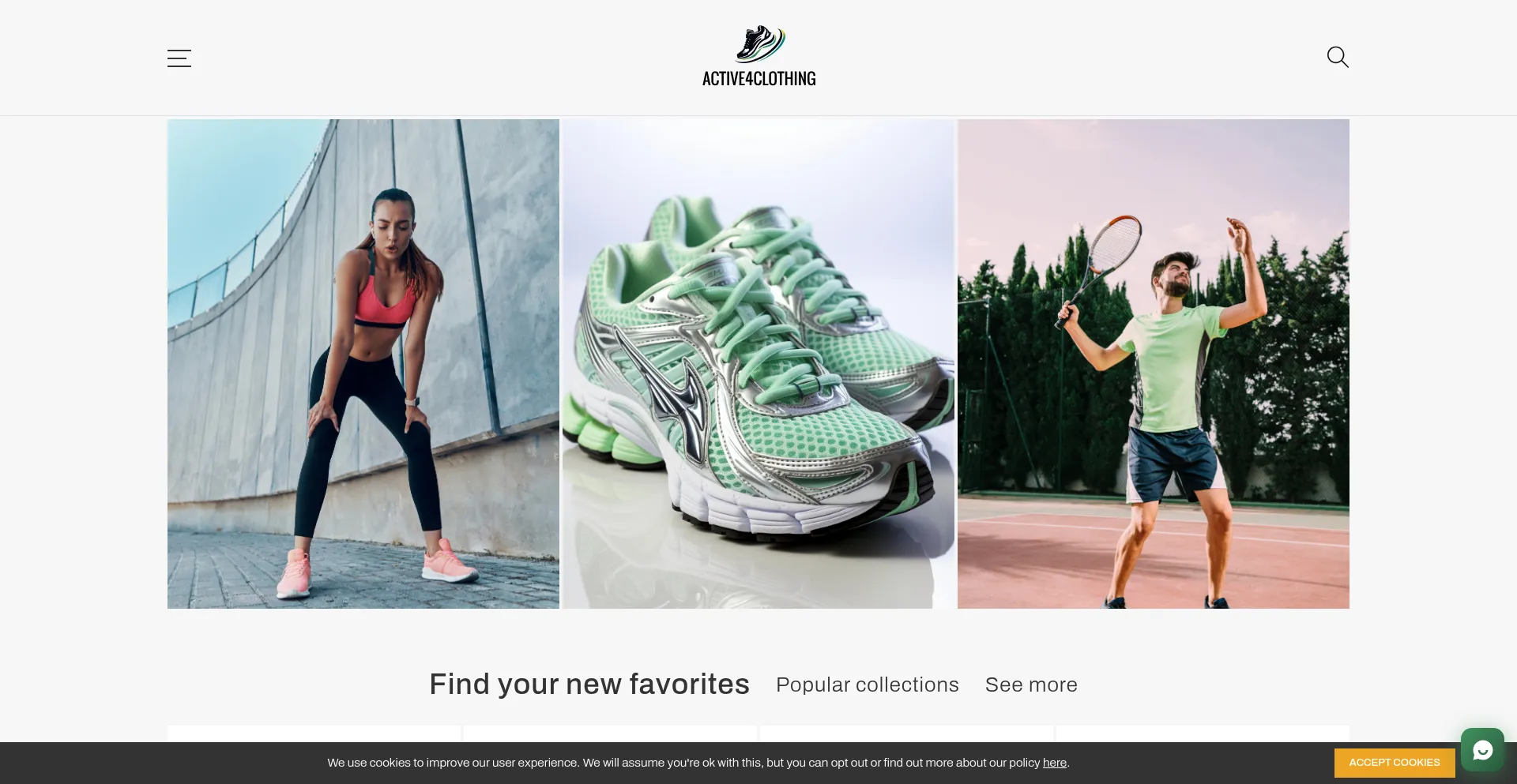 Active4clothing.com Screenshot