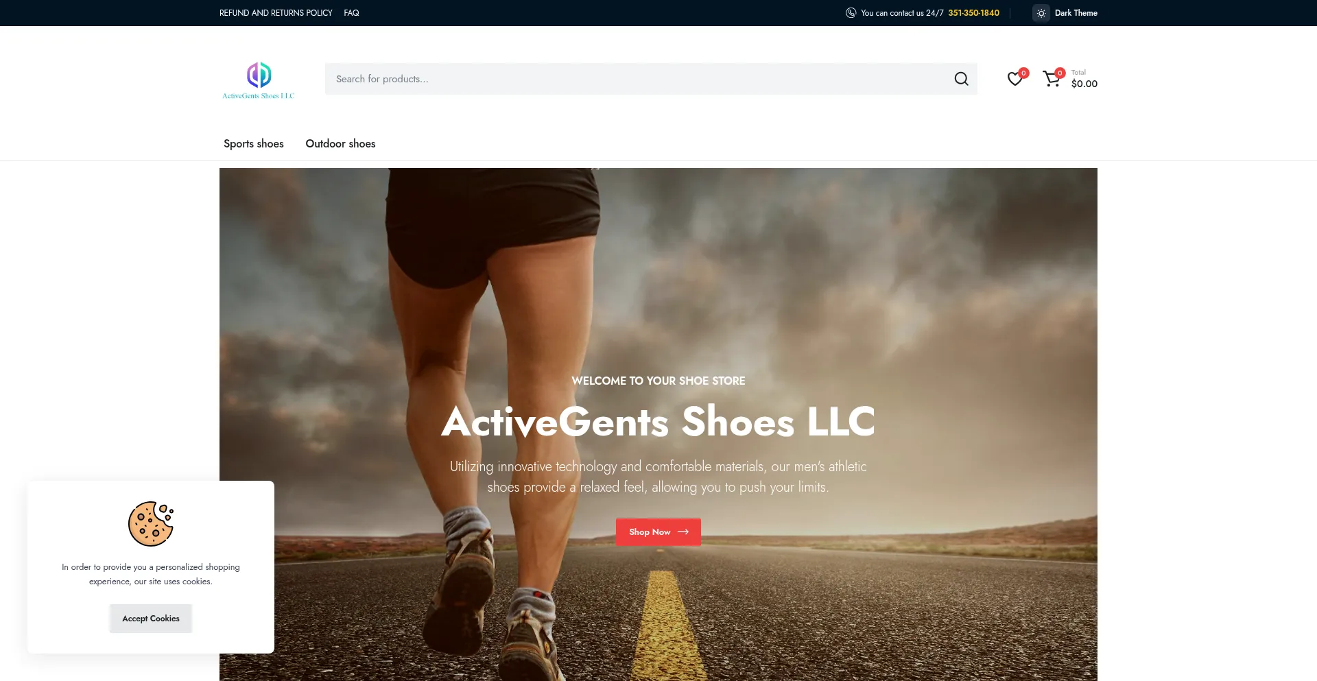 Activegentsshoes.com Screenshot