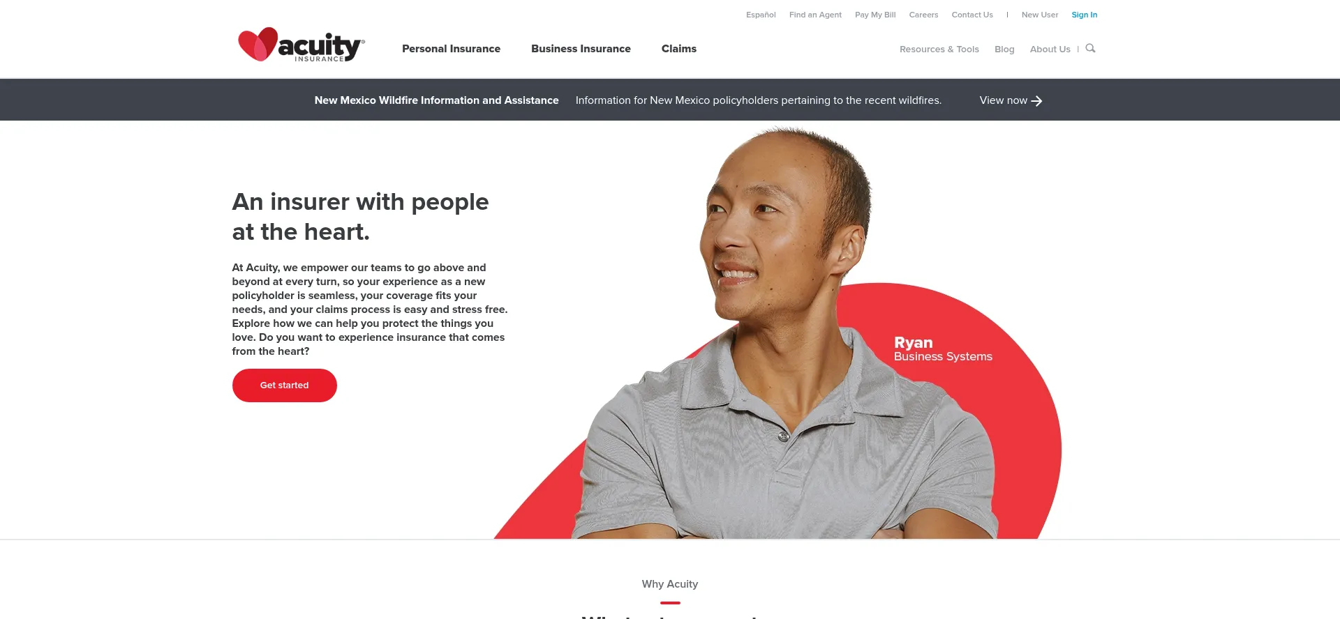 Website screenshot of Acuity.com