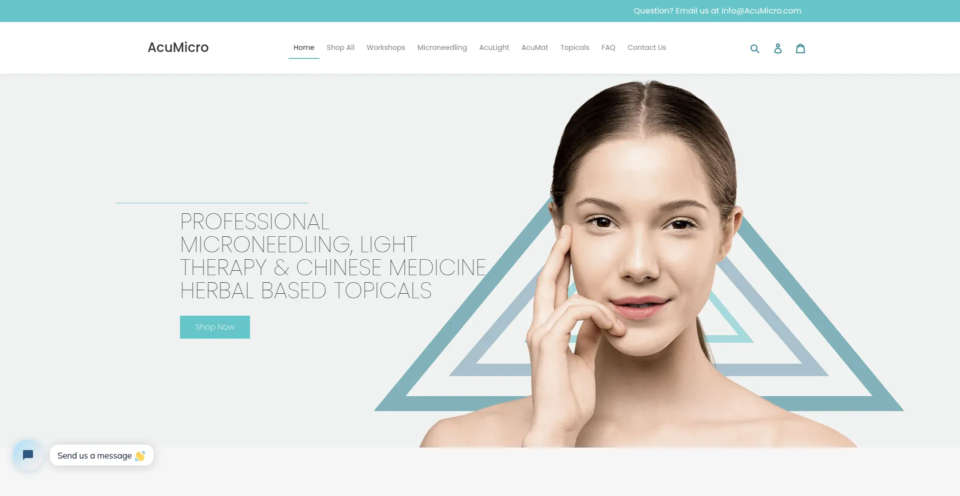 Website screenshot of Acumicro.com
