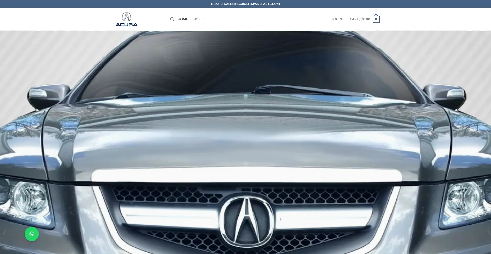 Website screenshot of Acuratlspareparts.com