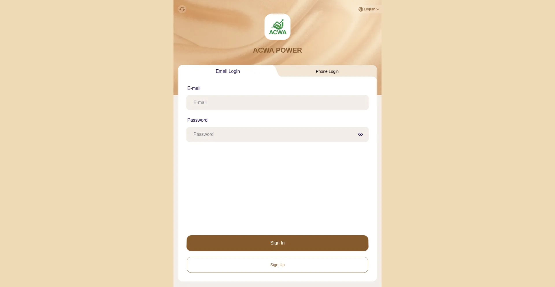 Website screenshot of Acwaincome.com
