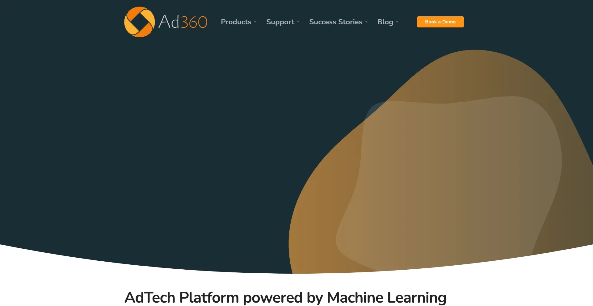 Website screenshot of Ad360.media