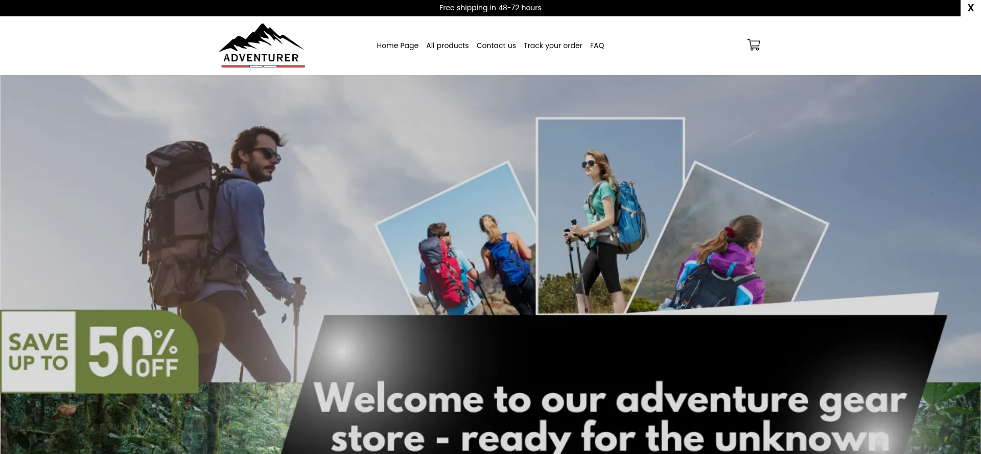 Website screenshot of Ad-venturer.ca