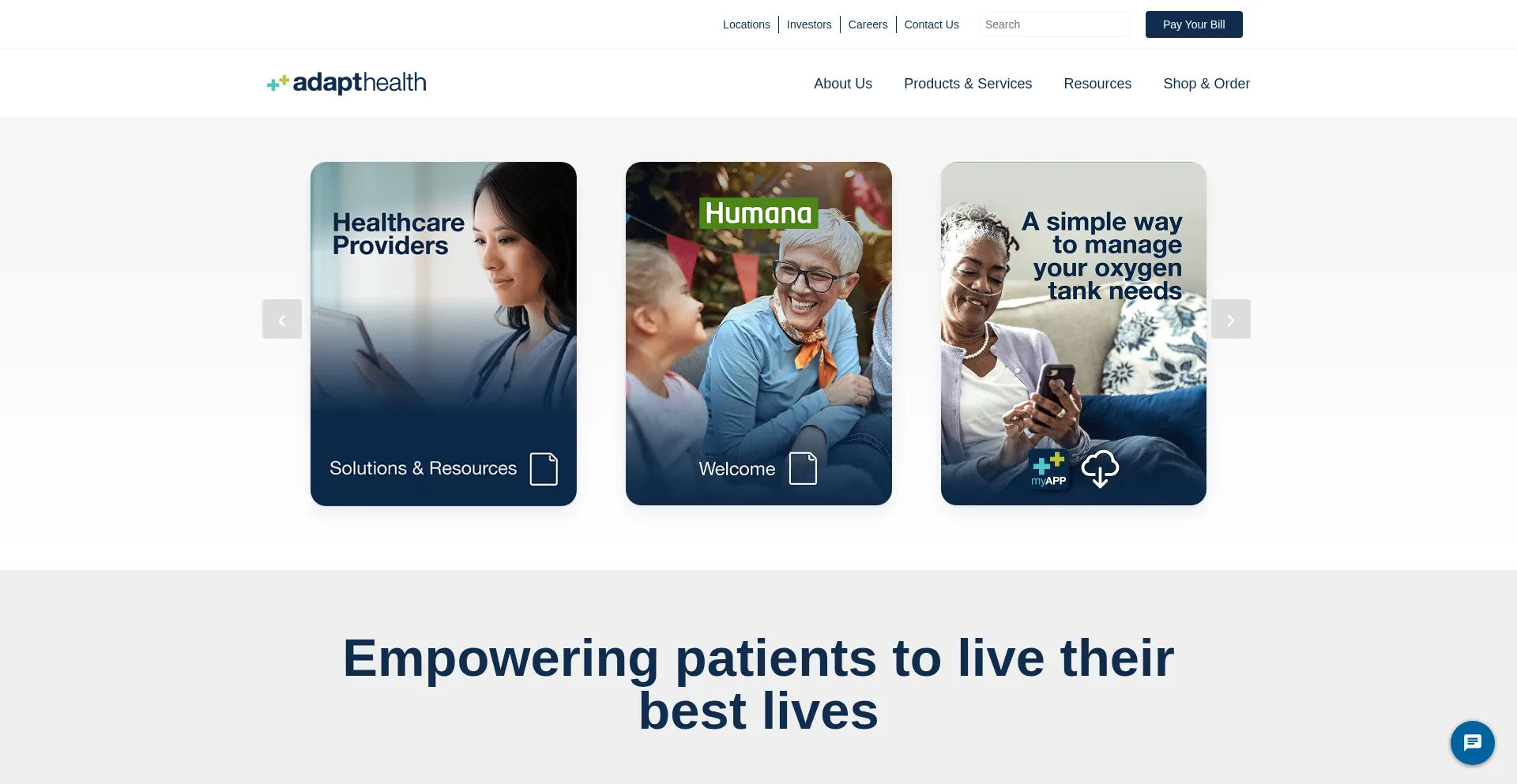 Adapthealth.com Screenshot