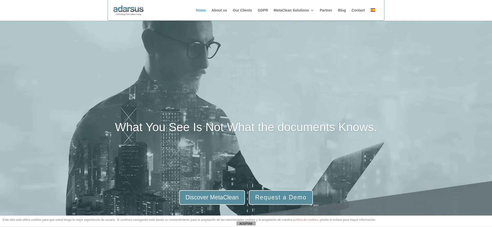 Website screenshot of Adarsus.com