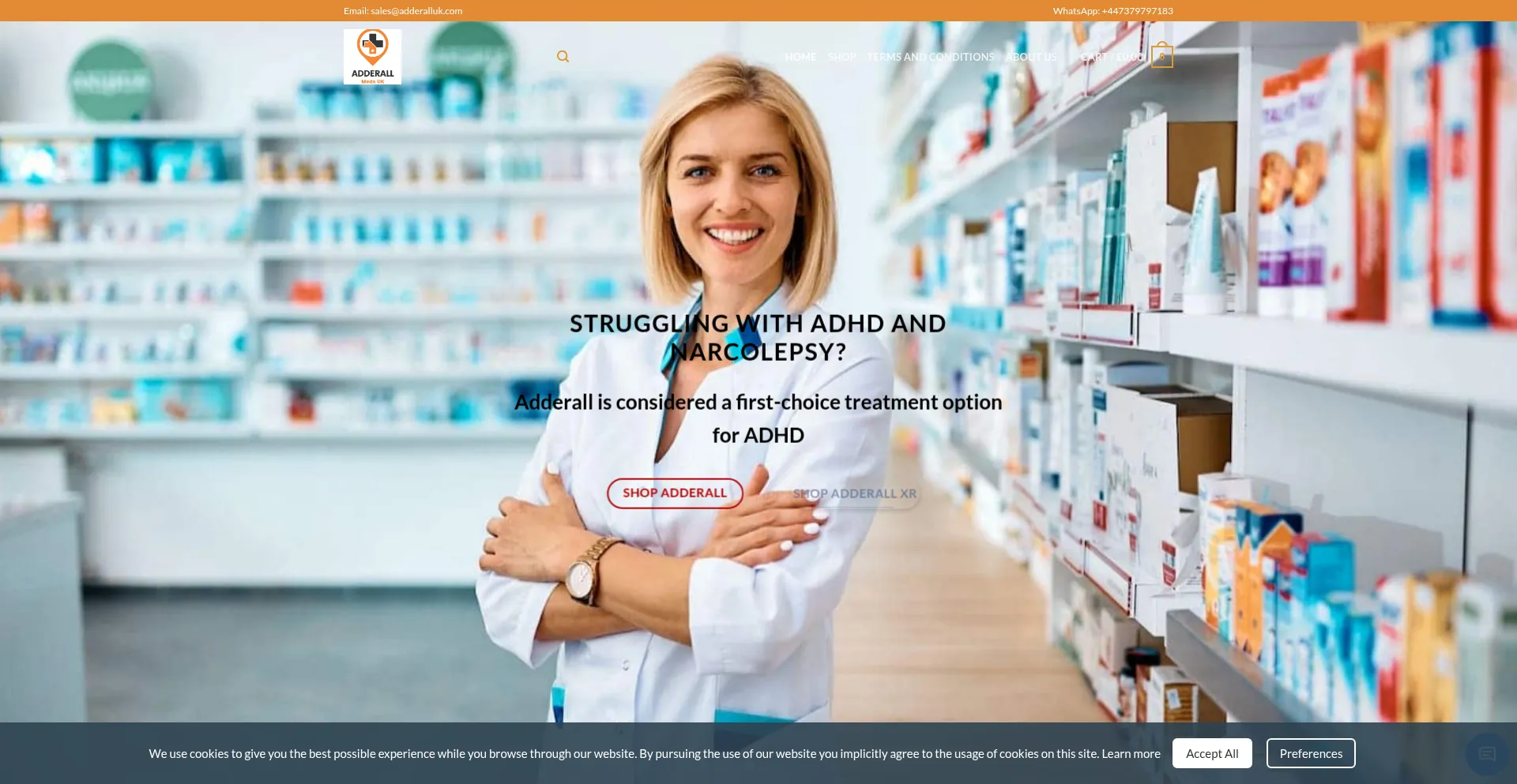 Website screenshot of Adderalluk.com