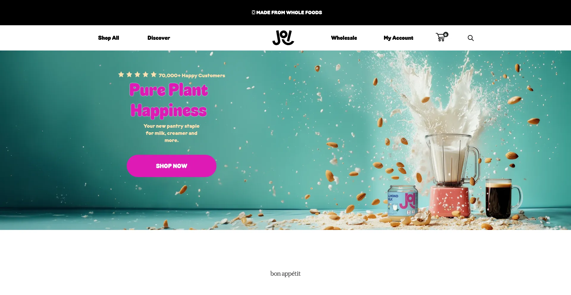 Website screenshot of Addjoi.com