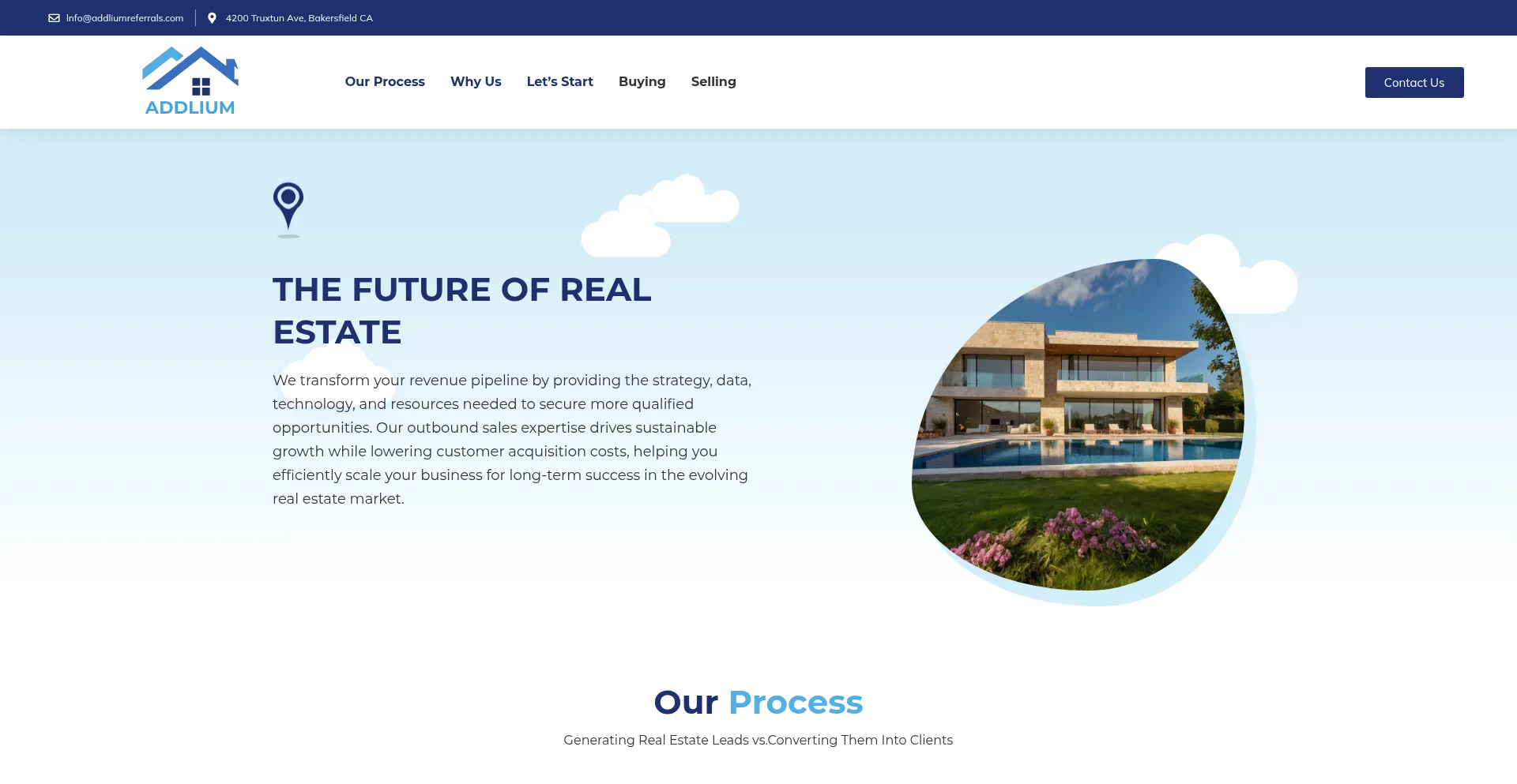 Website screenshot of Addliumreferrals.com