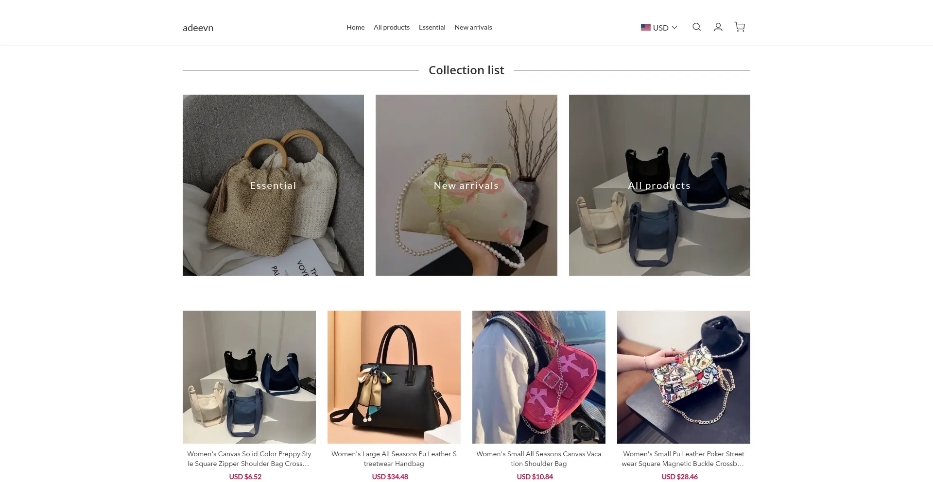 Website screenshot of Adeevn.com