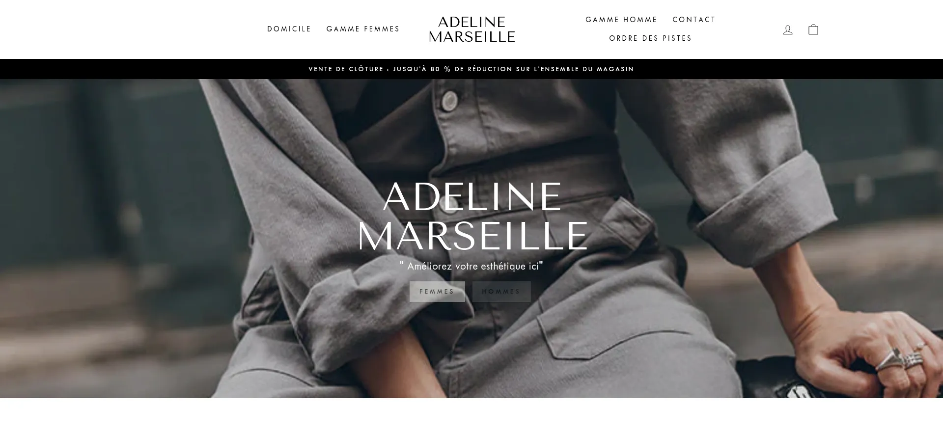 Website screenshot of Adeline-marseille.com