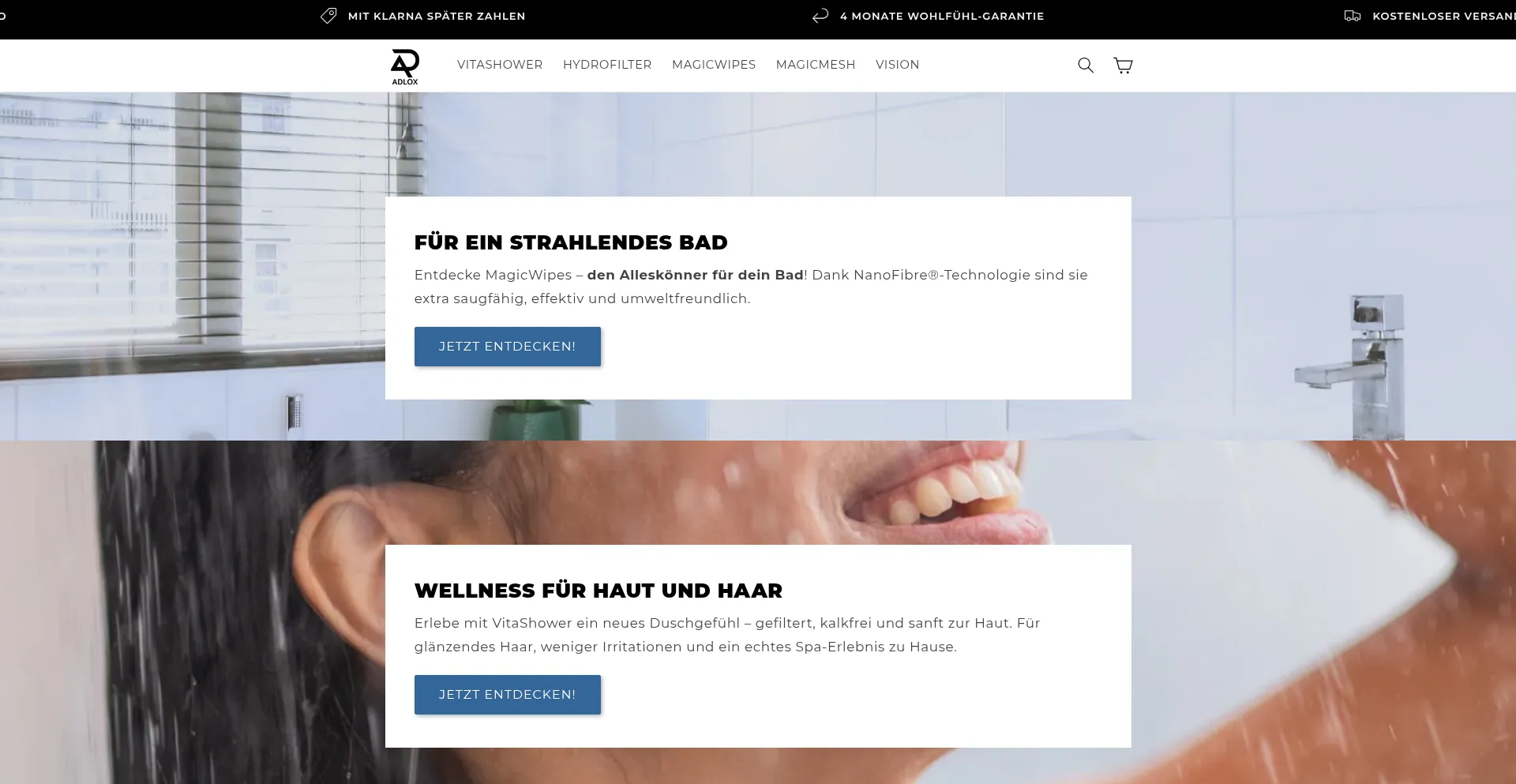 Website screenshot of Adlox.de