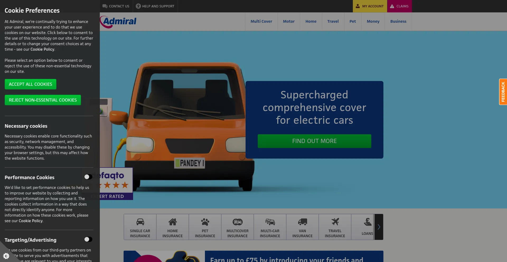 Admiral.com Screenshot