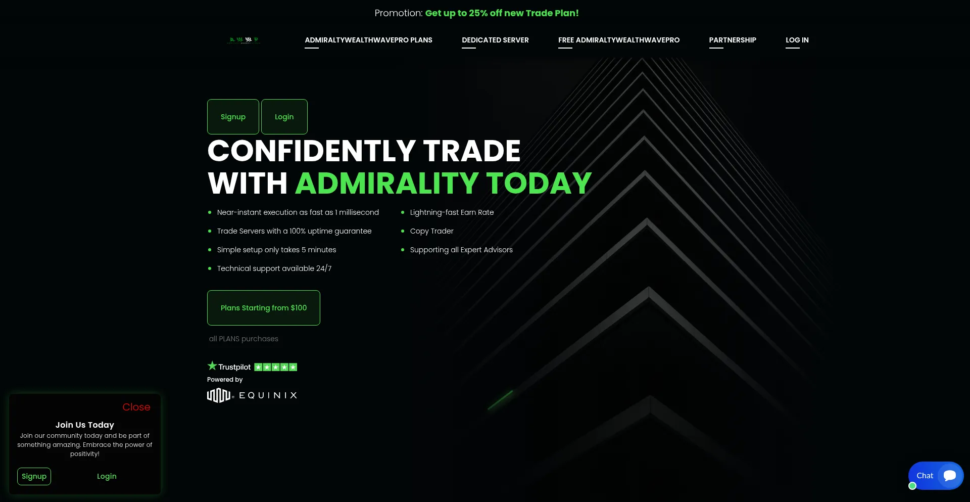 Website screenshot of Admiraltywealthwavepro.com
