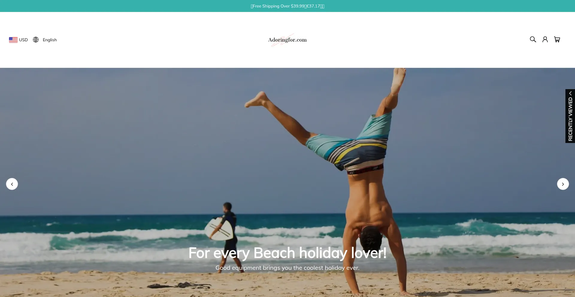 Website screenshot of Adoringfor.com
