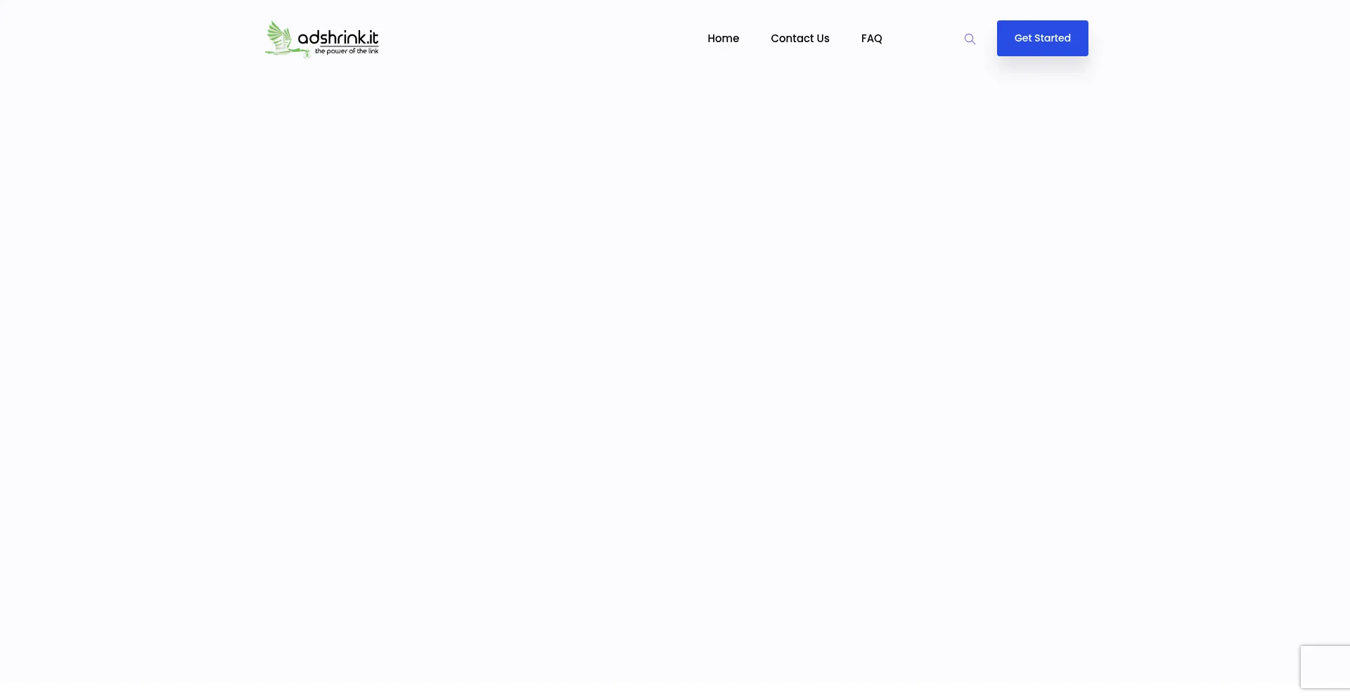Website screenshot of Adshrink.it