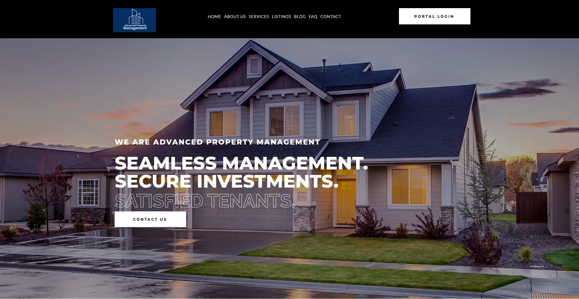 Website screenshot of Advancedpropertymanagementoklahoma.com